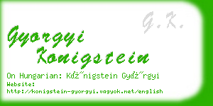 gyorgyi konigstein business card